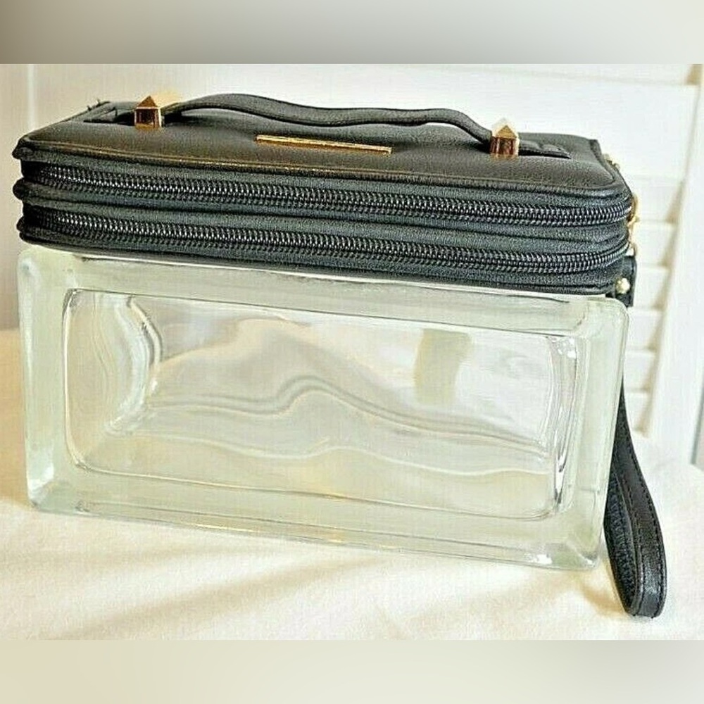 Rampage Womens Wallet 2 in 1 Wristlet Double Zip Around Black Faux Leather - Picture 4 of 7